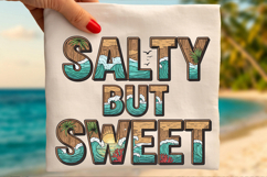 Salty But Sweet PNG, Beach Life Summer Sublimation Design Product Image 1