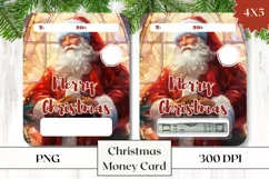 Santa Claus Money Card, Christmas Money Card Design Product Image 1