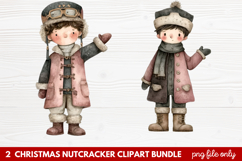 2 Christmas Nutcracker Clipart | Festive Holiday Nutcracker Product Image 1