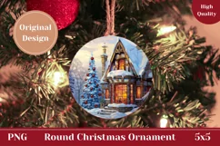 Christmas House Ornament Design, Winter House Product Tag Product Image 1