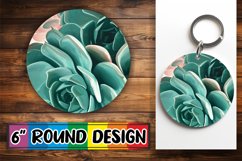 Floral Bliss Circle: Spring Sublimation Keychain Product Image 1