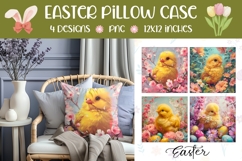 Cozy Easter Pillow Design, Easter Chick Pillow Case Product Image 1