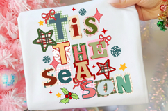 Tis The Season png, Retro Christmas PNG, Y2K Christmas Png Product Image 1