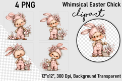 Whimsical Easter Chick Clipart Product Image 1