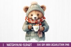Christmas Animals Coffee Sublimation Clipart, Christmas PNG Product Image 2