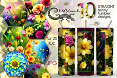 Flowers | Summer Skinny tumbler design Sublimation bundle Product Image 1