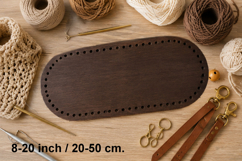 Very big basket base oval crochet purse bottom digital file Product Image 1