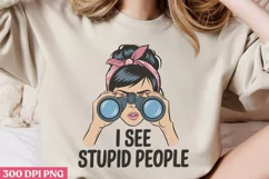 I see stupid people PNG, Pop Art Valentine Day Clipart PNG Product Image 2