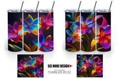 3D Crystal Orchid Flower | Tumbler Sublimation Wrap Product Image 2