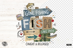 Fishing Collage PNG Sublimation Product Image 1