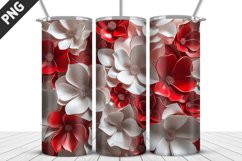 3D Flowers Tumbler Wrap | Sublimation Design | Tumble PNG Product Image 2