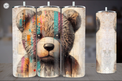Teddy Bear Seamless Tumbler , 20 oz Tumbler Wrap Product Image 2