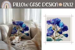 Summer Pillow Design, Flowers Pillow Template Product Image 1