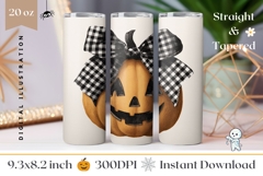 Cartoon Halloween Pumpkin Tumbler, Spooky Pumpkin PNG Product Image 1