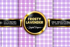 Frosty Lavender Gingham Digital Papers 04 Variations Product Image 1