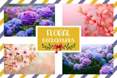 Pink Flowers Background, Purple Hydrangea Background Designs Product Image 1