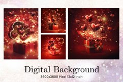 Heart Valentines Background Love Pattern Wallpaper Product Image 1