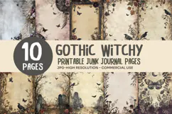 Gothic Raven Junk Journal Pages Product Image 1