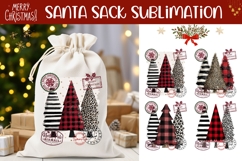 Rustic Christmas Tree Santa Sack Designs, Christmas PNG Product Image 1