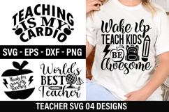 Teacher SVG Design - Wake Up Teach Kids Be Awesome Product Image 1