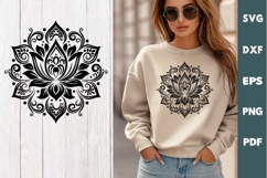 Mandala laser SVG PNG| Lotus Buddha ornament Product Image 2