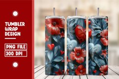Heart Flower Tumbler Wrap Design Product Image 1