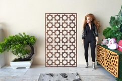 Dressing screen dollhouse miniature furniture partition Product Image 1