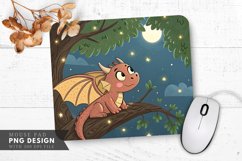 Whimsical Dragon Dreams mouse pad PNG Design Product Image 1