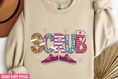 SCRUB PNG, Nurse Sublimation PNG PNG Product Image 2