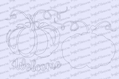 Pumpkin Welcome Sign SVG | Pumpkin door Hanger SVG Product Image 2