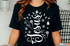 Jesus SVG PNG, Christian Christmas Shirt Product Image 1