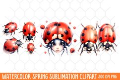 Watercolor Spring Clipart, Hello Spring Clipart Product Image 1