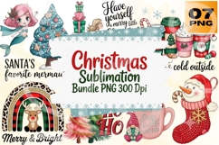 Christmas Sublimation Bundle PNG - 7 Designs Product Image 1