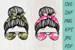 Mom life svg, Patriotic mom, Camo mom, Skull SVG Product Image 1