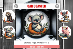 Car Coaster Yoga Grumps Product Image 1