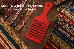 13 slots rigid heddle board with handle laser cut file weaving Product Image 1