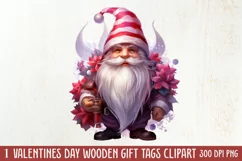 Cute Valentine Gnome Clipart, Gnome Clipart, Cute Gnome Product Image 1