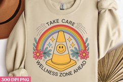 Take Care, Wellness Zone PNG, Retro Positive Sublimation PNG Product Image 2