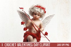 Crochet Valentines Day Clipart, Valentines Day Couplet Product Image 1