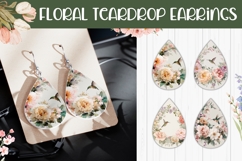 Watercolor Flowers Earrings, White Peony Earring Designs Product Image 1