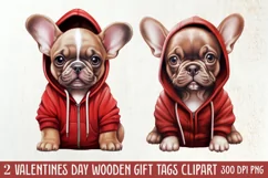 Cute Valentine Dog Clipart, Valentines Day Dog Clipart Product Image 1