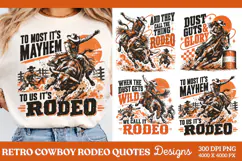 To Most It’s Mayhem Rodeo PNG, Retro Cowboy Bull Riding Rode Product Image 1