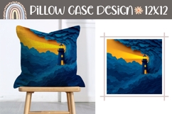 3D Lighthouse Pillow Sublimation, 3D Sea Pillow Case Product Image 1