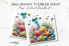 Under the Sea Tumbler Wrap PNG, Ocean Sublimation Design Product Image 2