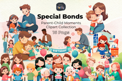 Special Bonds: Parent-Child Moments Clipart Bundle Product Image 1