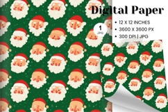 Santa Claus Background Christmas Seamless Pattern Gift Wrap6 Product Image 1