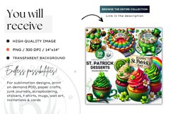 St Patrick&#039;s Day Desserts Clipart, Saint patrick sublimation Product Image 2