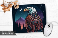 Night Sky Tribal Eagle Mouse Pad PNG Design Product Image 1