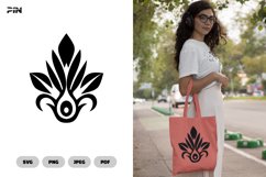 Floral Tribal SVG &amp; Clipart - Tattoo Design Product Image 1
