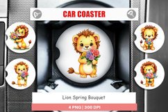 Car Coaster Lion Spring Bouquet Product Image 1